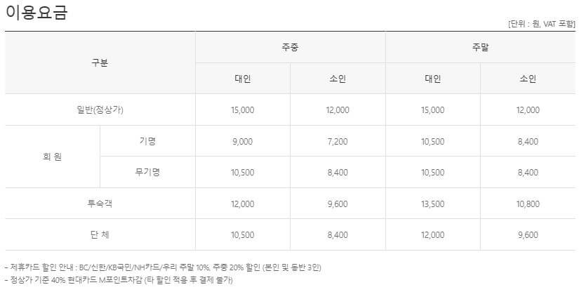 국내 온천 여행 청송 솔샘 온천 이용요금