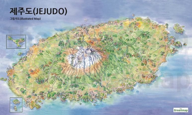 ▲ 정교함과 따뜻함이 공존하는 더그린맵의 제주도 (그림지도)