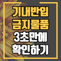 기내 반입 물품 허용여부를 알 수 있는 간단한 방법을 소개합니다.