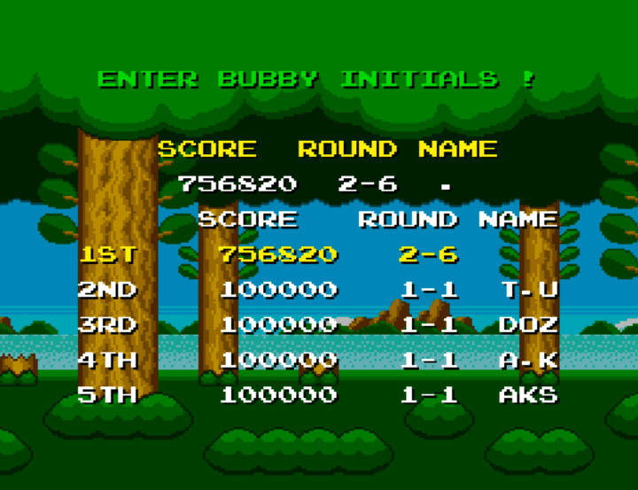 파라솔-스타-PC엔진게임-종료-화면