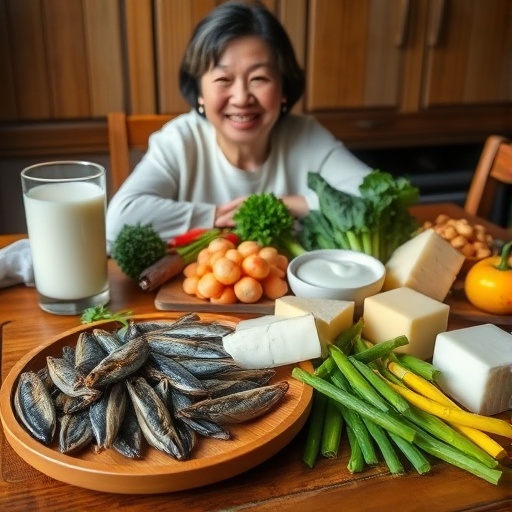 칼슘이 풍부한 뼈째먹는 생선,우유,치즈,두부 등과 비타민k2가 많은 녹황색채소