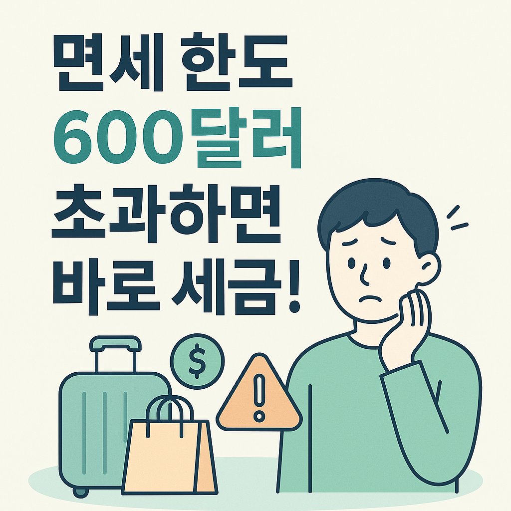 2025 여행자 면세한도 600달러