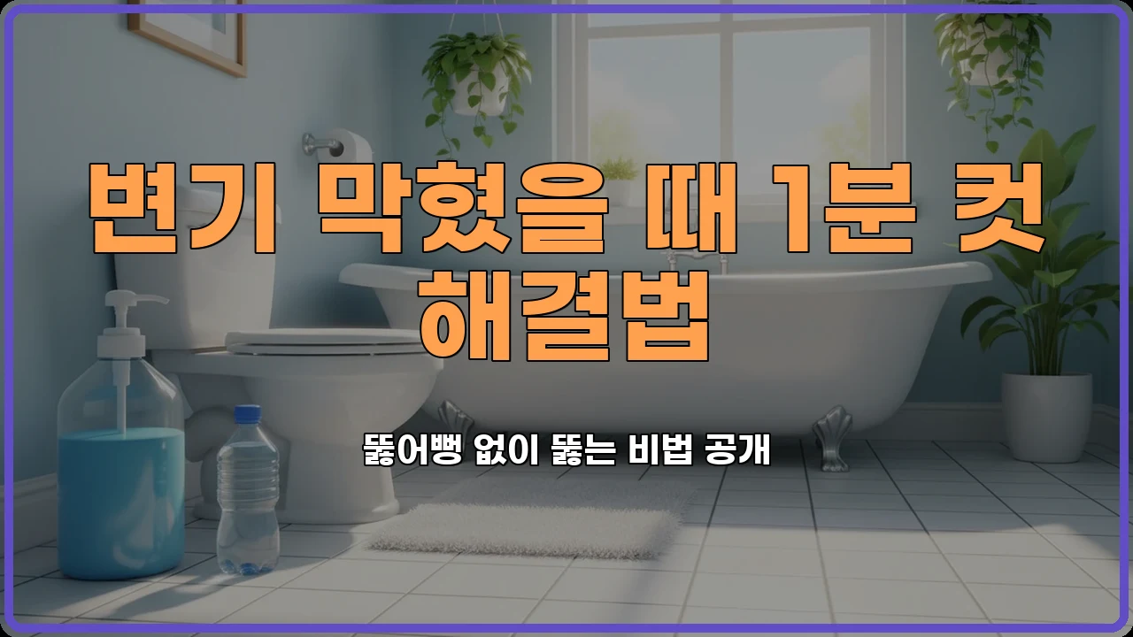 변기막힘해결