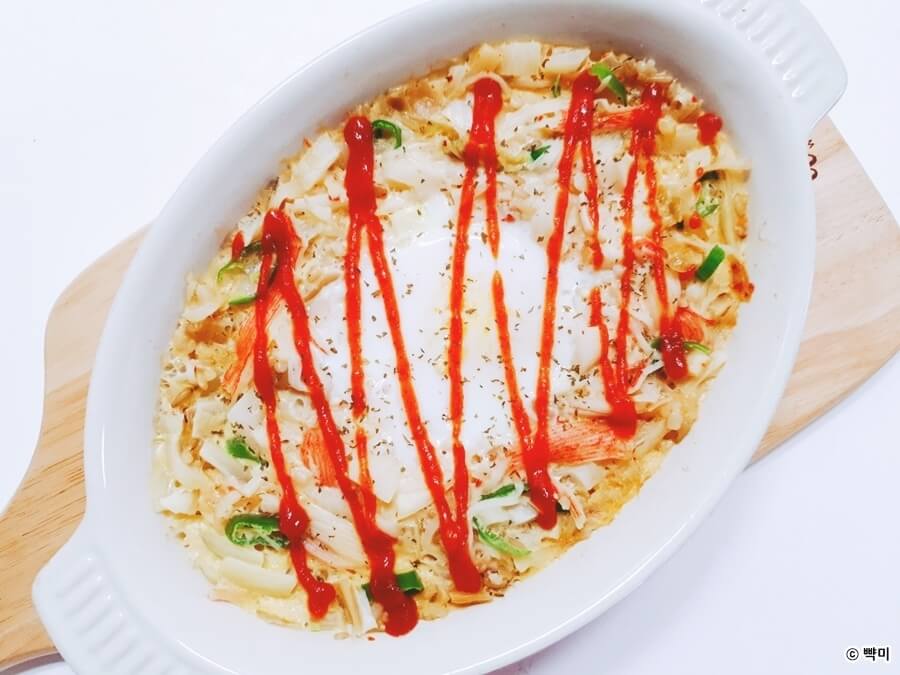 게맛살-요리-크래미김치찜밥-다이어트-레시피