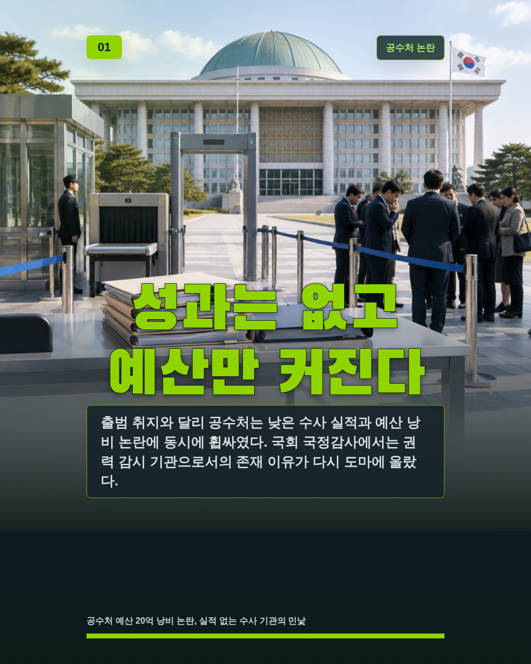 성과는 없고 예산만 커진다