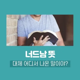 너드남 뜻 매력 유래 사용 예시_26