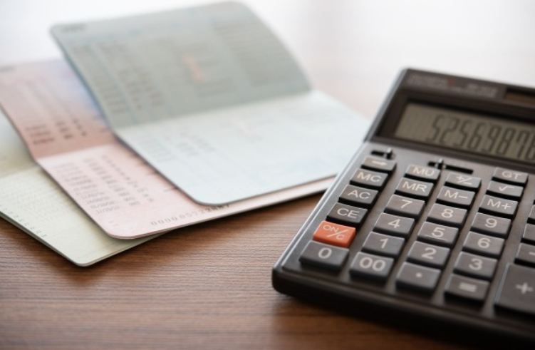 통장, 계산기 이미지