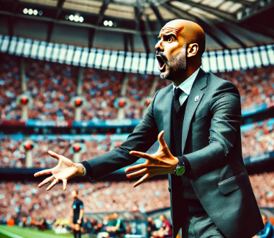 펩 전술지시하는 모습