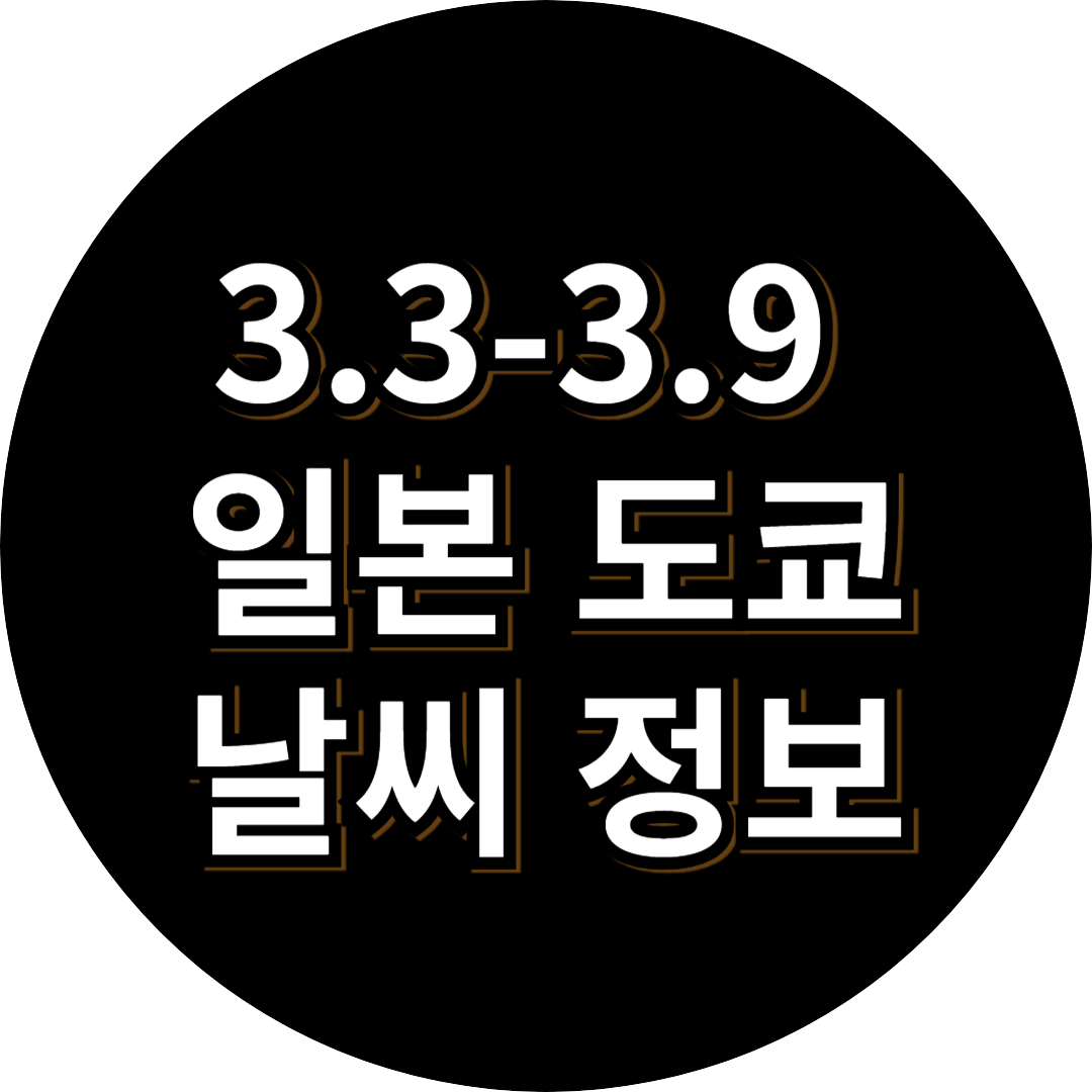 3월 도쿄 날씨 정보