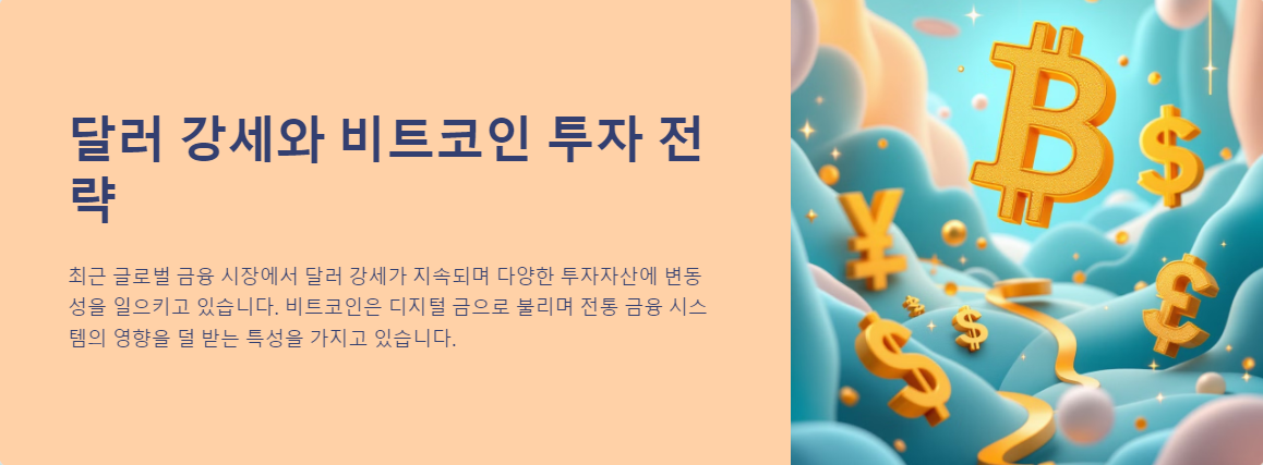 달러 강세와 비트코인 투자 전략
