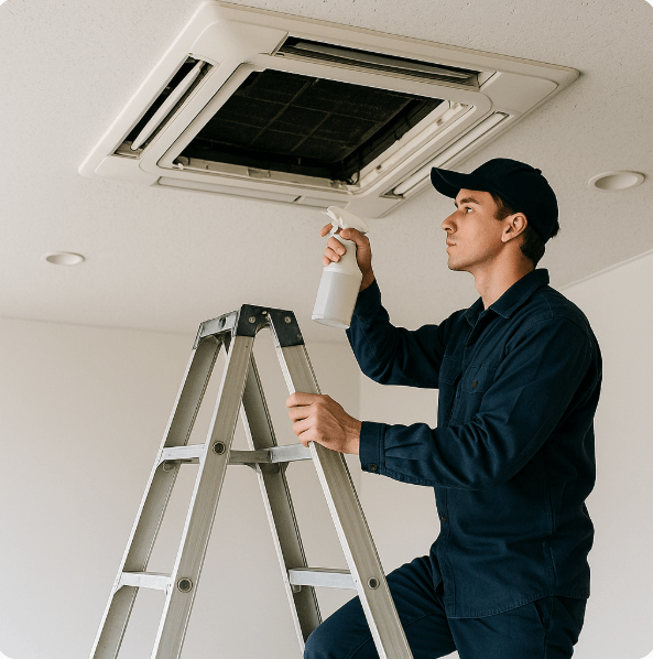 천장형 에어컨 청소