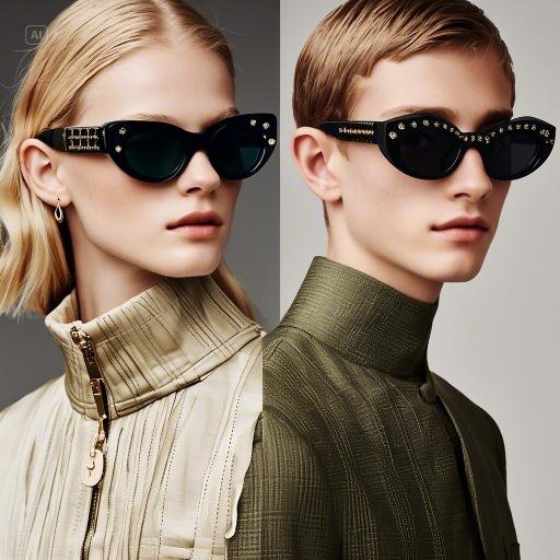 시각 장애인의 패션을 보여주는 이미지