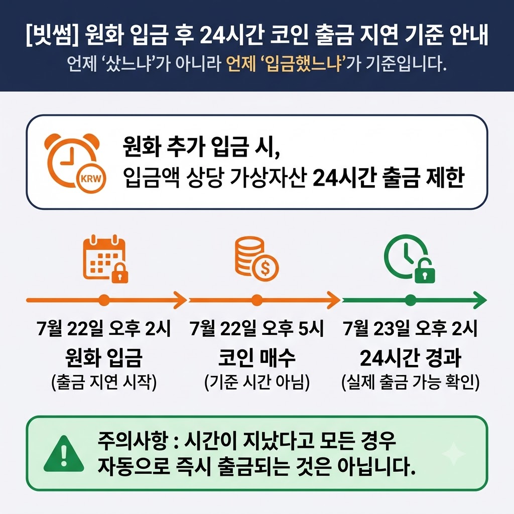 빗썸 출금시간 계산