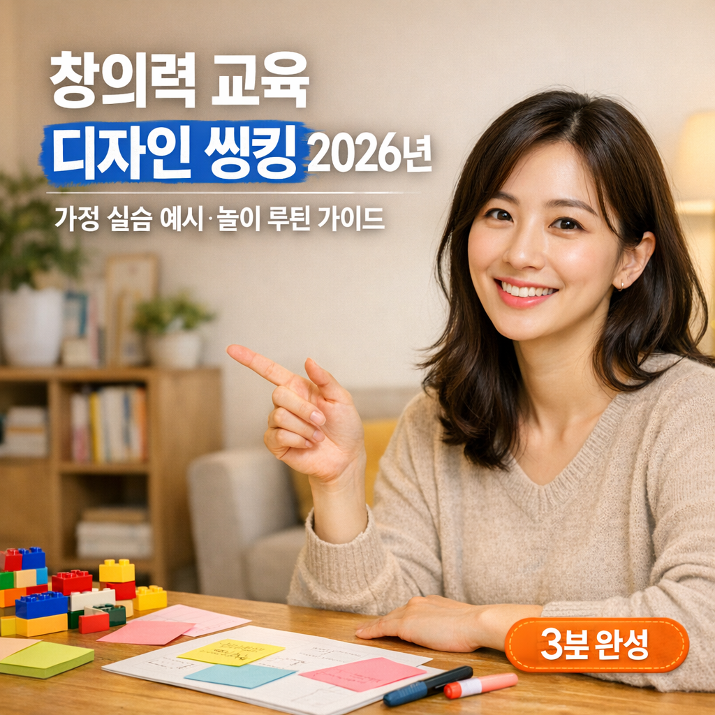 창의력 교육 디자인 씽킹 2026년 | 가정 실습 예시·놀이 루틴 가이드