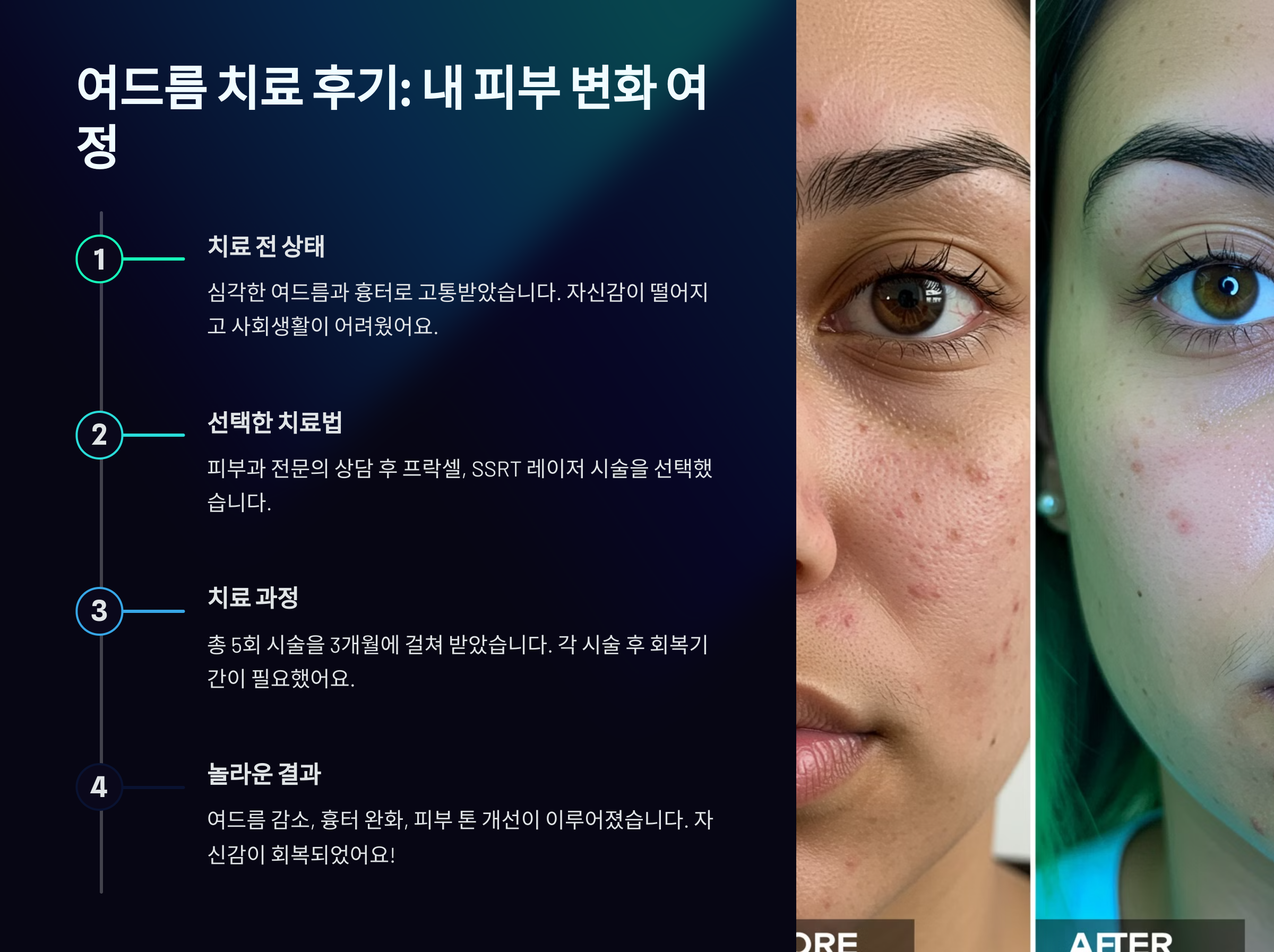 여드름 치료 후기 및 효과적인 피부 관리법