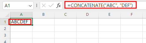 엑셀 CONCATENATE함수 예제