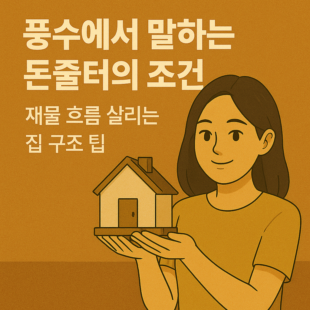 풍수에서 말하는 돈줄터의 조건｜재물 흐름 살리는 집 구조 팁