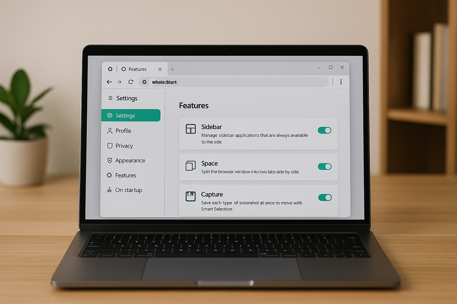 웨일 브라우저 주요 기능 예시 이미지