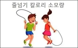 줄넘기 칼로리 소모량