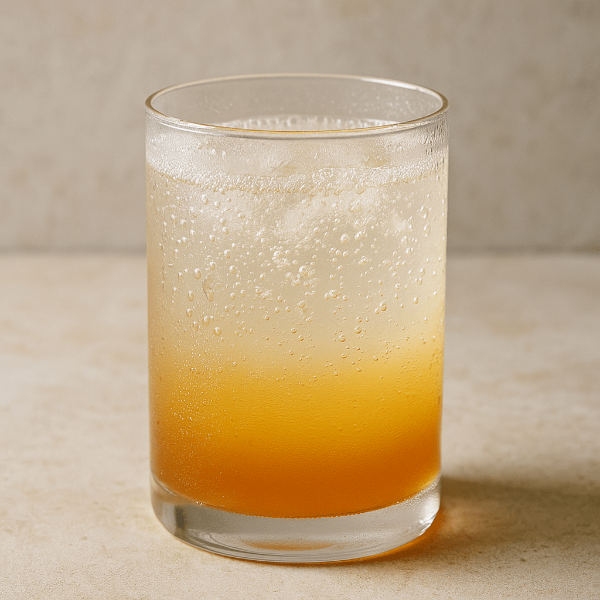 매실청을 탄산수에 넣어 에이드를 만든모습