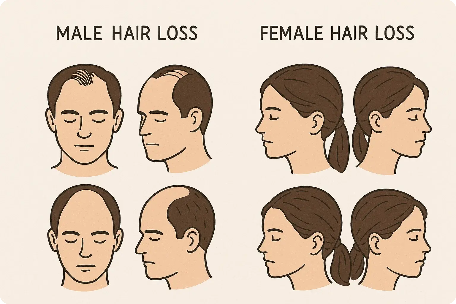 남녀 탈모의 결정적 차이와 관리 포인트