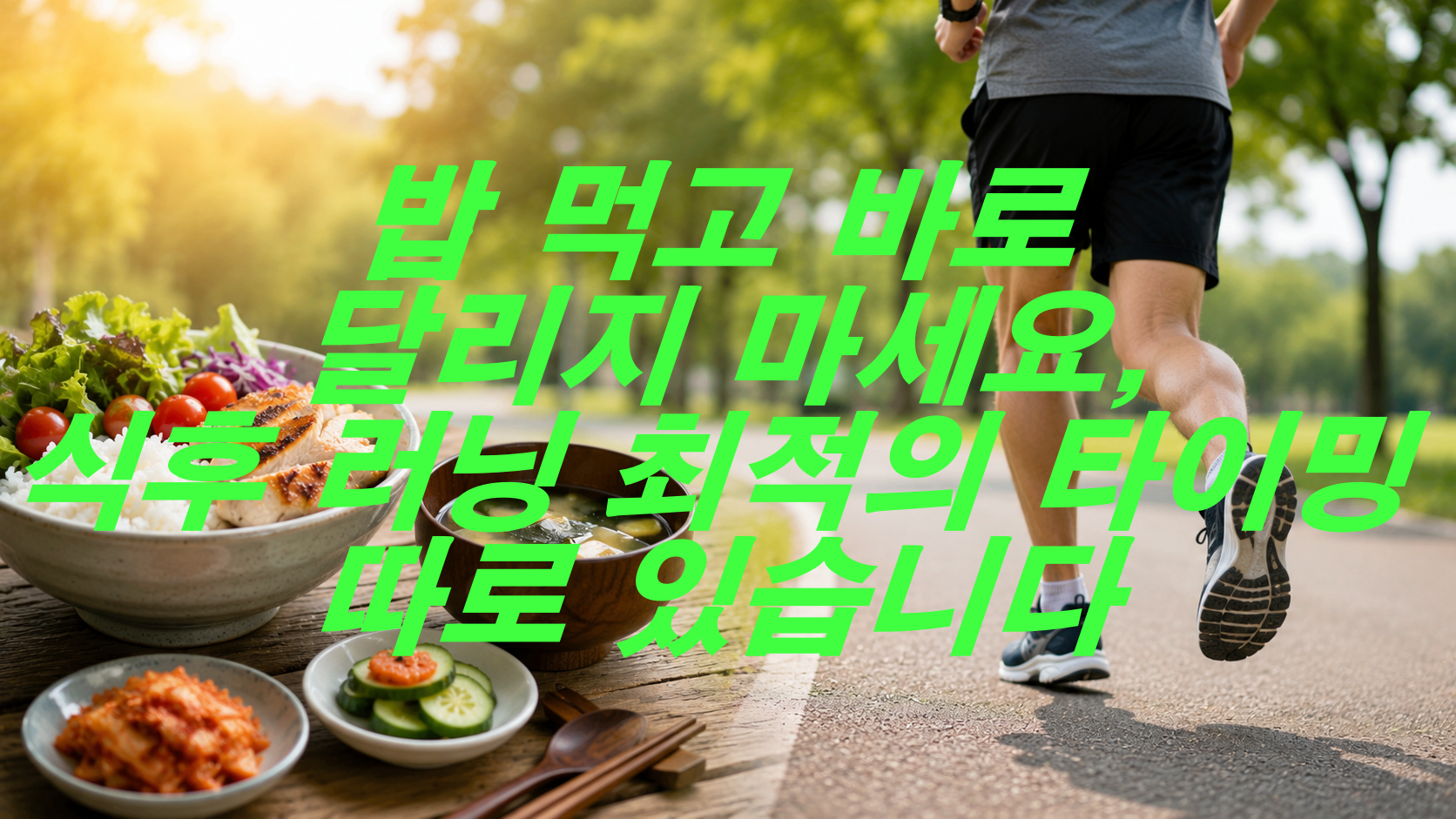 밥 먹고 바로 달리지 마세요, 식후 러닝 최적의 타이밍 따로 있습니다