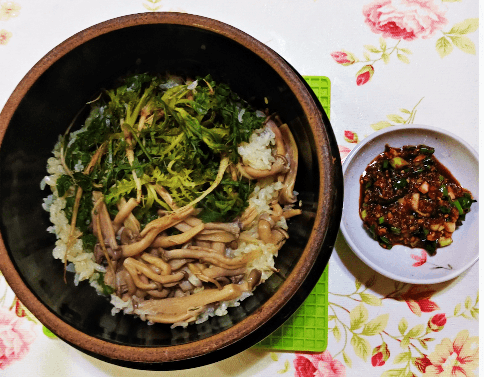 냉이 밥 만드는 방법 (feat. 느타리버섯)