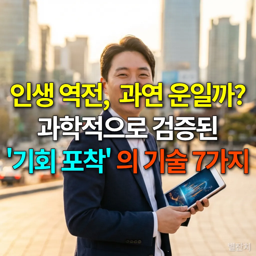 기회를 포착하며 미래를 향해 나아가는 한국인의 모습