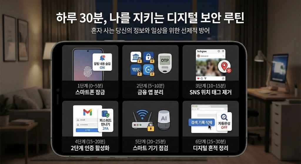 비혼자를 위한 ‘디지털 방어 전략’하루 30분으로 점검하는 개인정보 보호 루틴