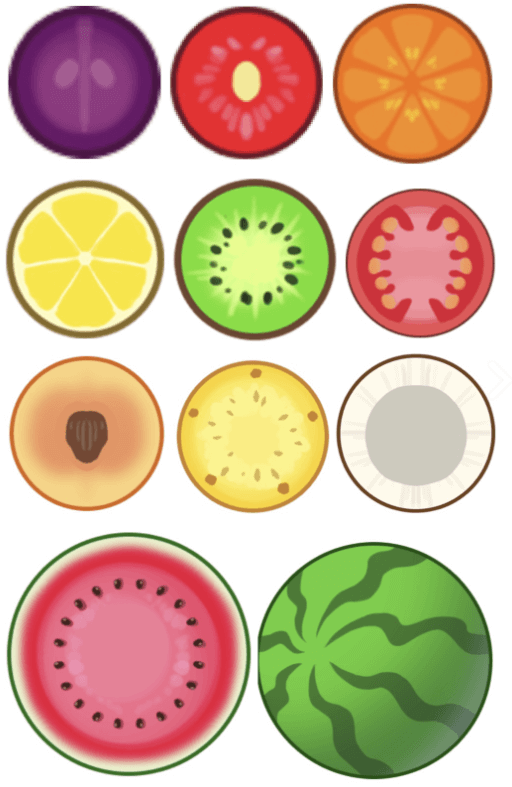 수박 게임 과일 종류