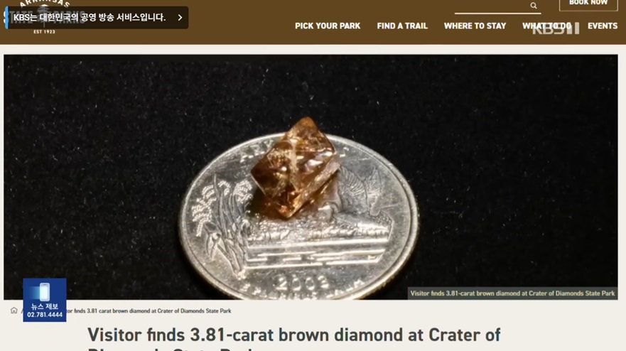 갈색 다이아몬드 발견 소식