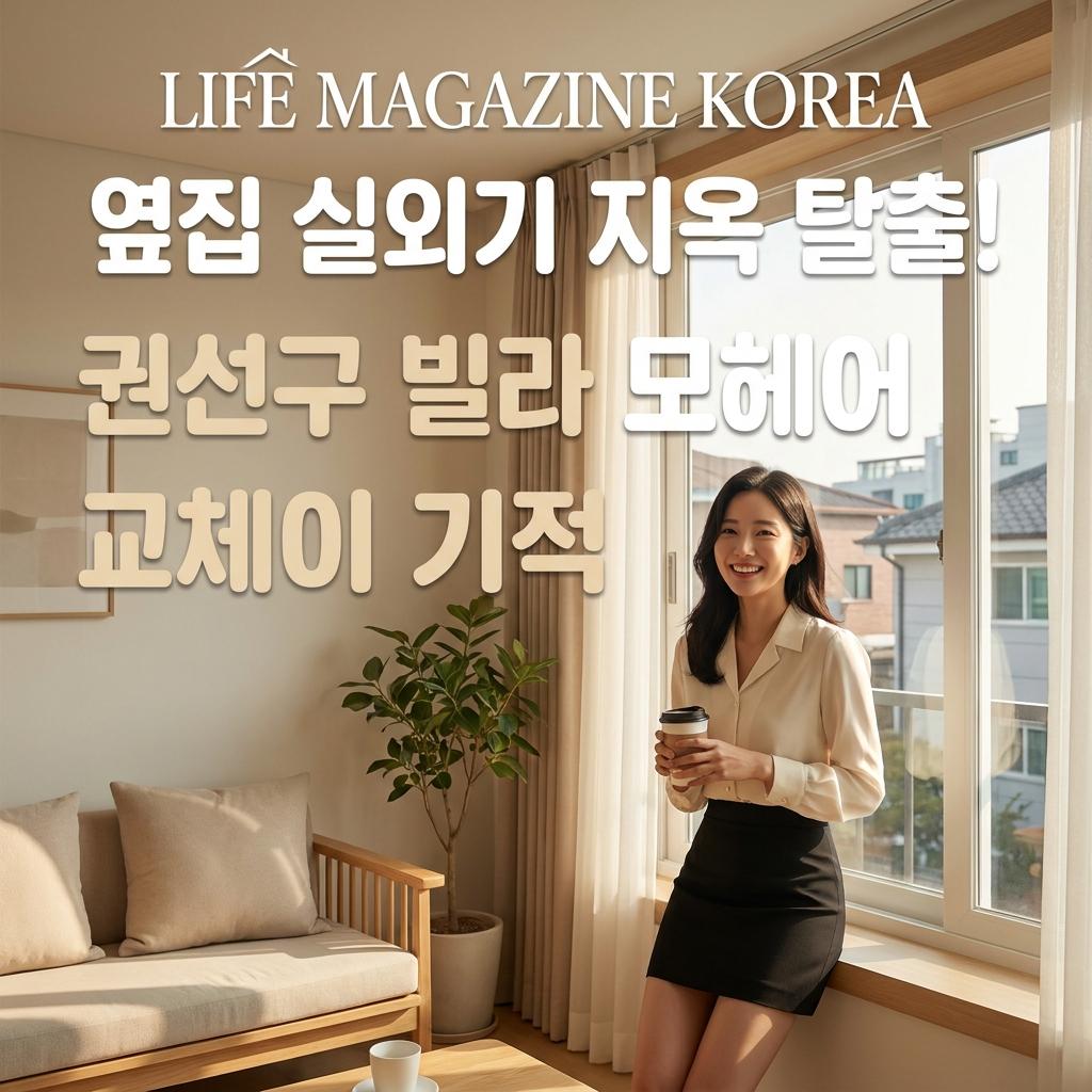 권선구 빌라 모헤어 교체로 기안84도 울고 갈 옆집 실외기 열기 소음 싹! 20평 빌라 샷시 점검 꿀팁
