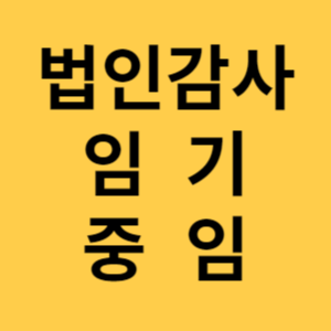 법인 감사 임기 중임 섬네일