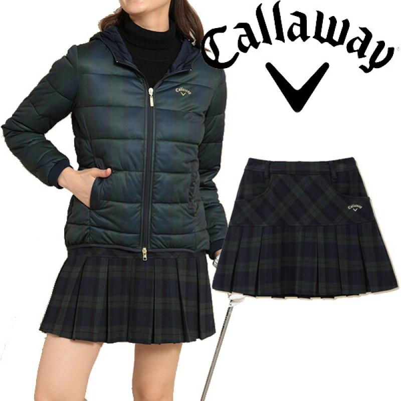 캘러웨이 아울렛 겨울골프치마 플리츠스커트 타탄체크