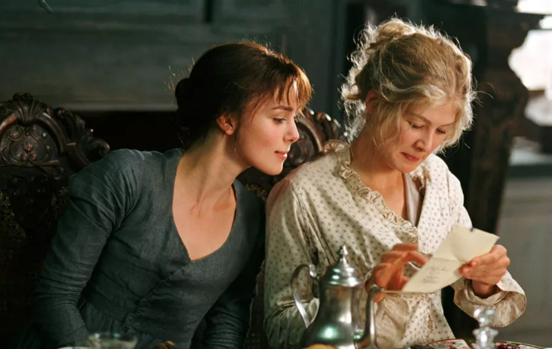 편지를 읽고 있는 엘리자베스와 제인