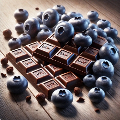 다크-초콜릿과-블루베리-사진