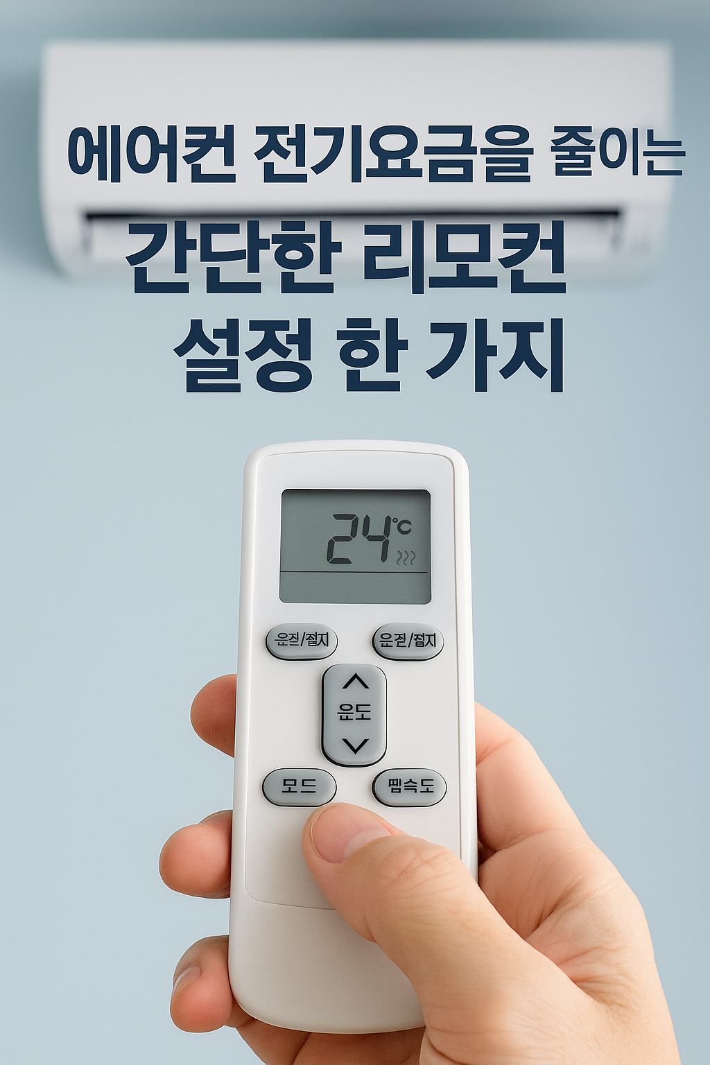 에어컨 전기요금을 줄이는 간단한 리모컨 설정 한 가지