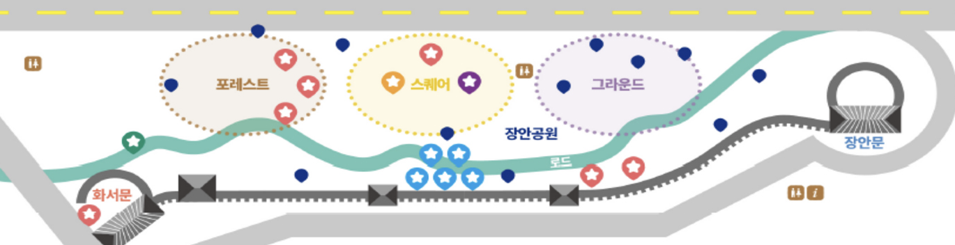 미디어아트 수원화성 장안공원 부분