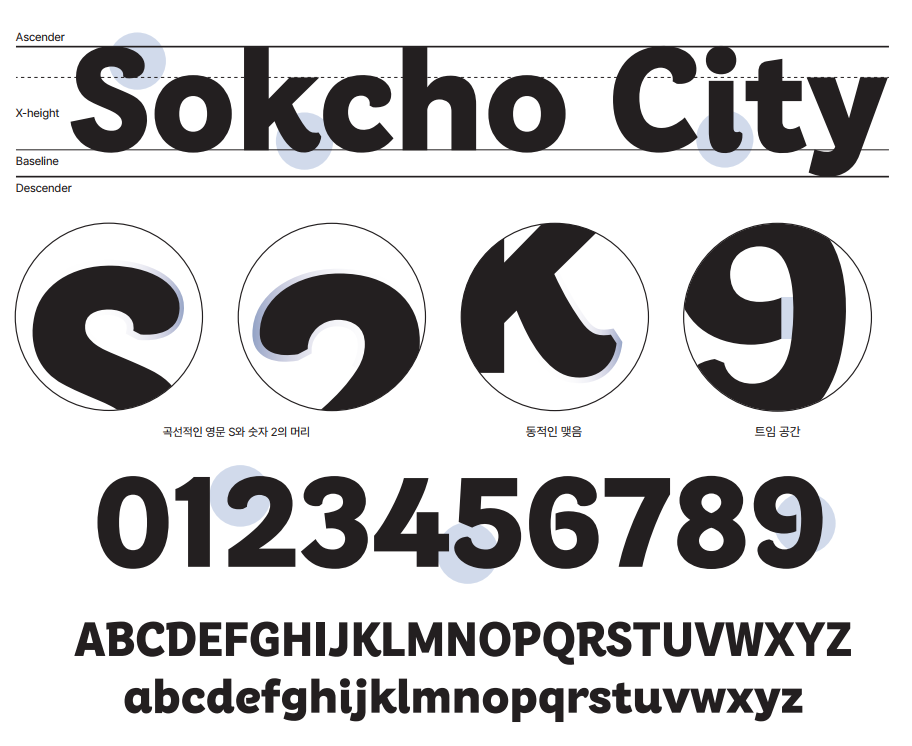 속초바다 돋움체 영문