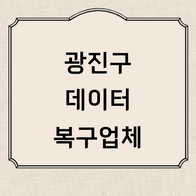 서울 광진구 데이터복구
