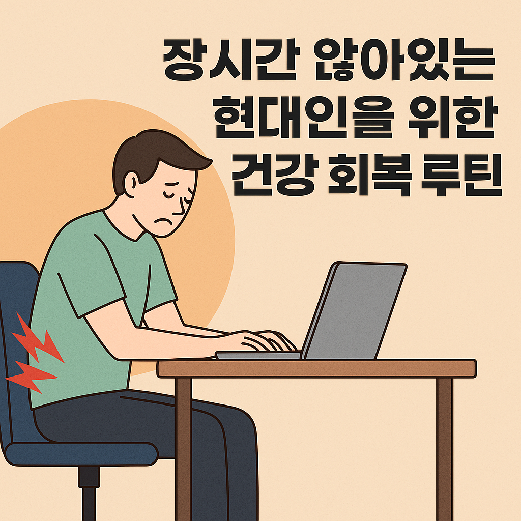 장시간 앉아 있는 현대인을 위한 건강 회복 루틴