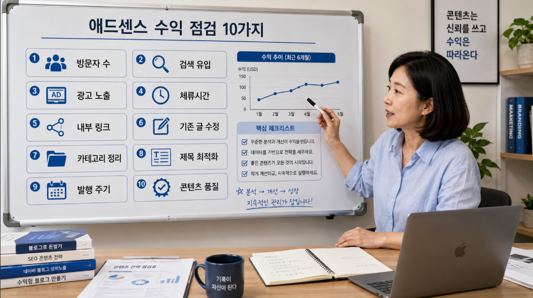 티스토리 애드센스 수익화를 위한 방문자 수 검색 유입 광고 노출 점검표
