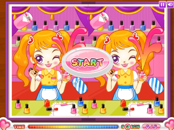 쥬디의-틀린그림찾기-플래시게임-시작-화면