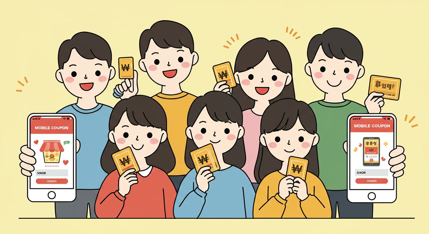 소비쿠폰을 받는 사람들의 모습