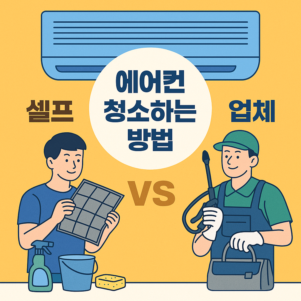 에어컨 필터 청소하는 방법 - 셀프 청소 vs 업체 비교