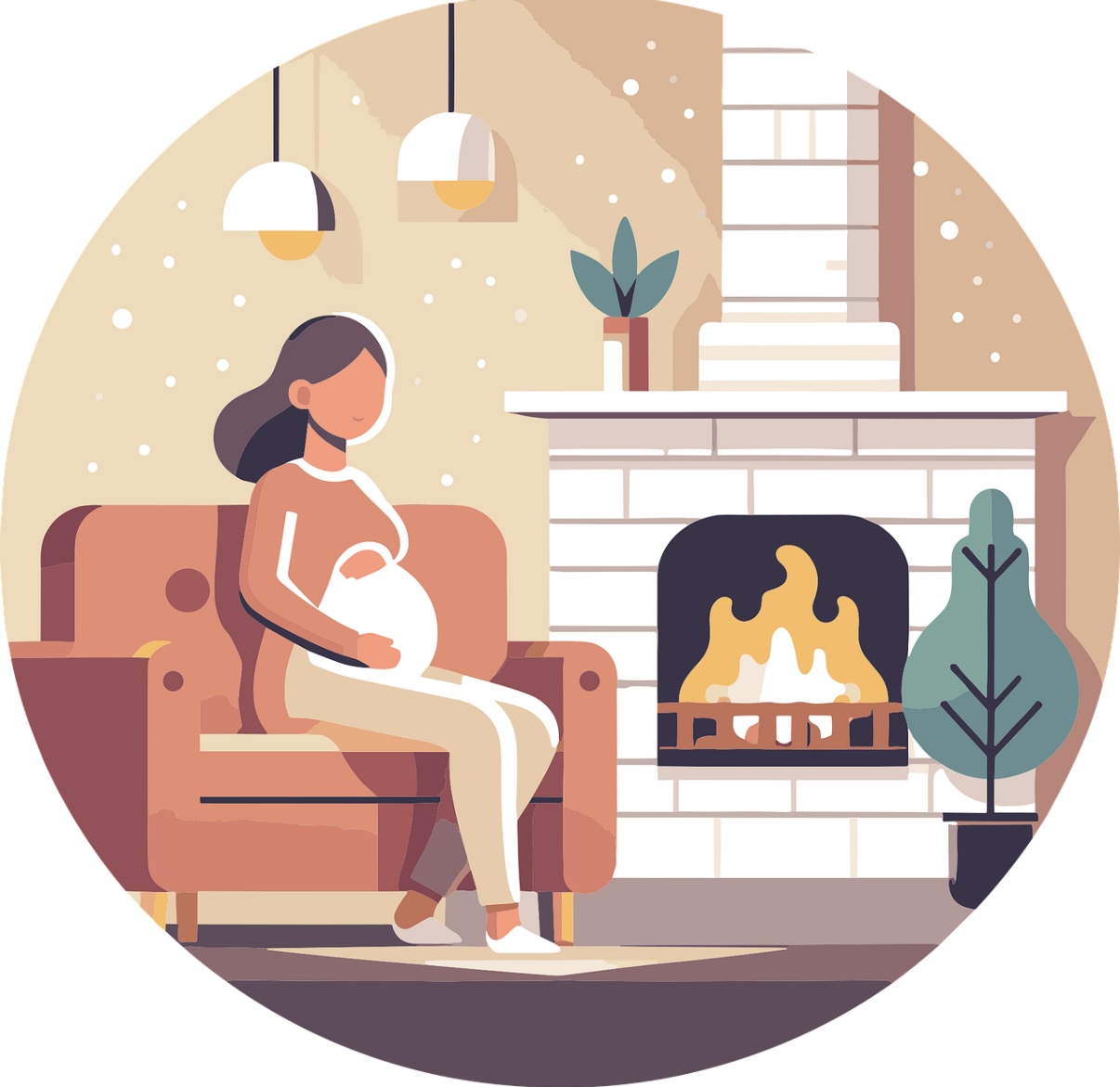 임산부가 휴식하는 사진