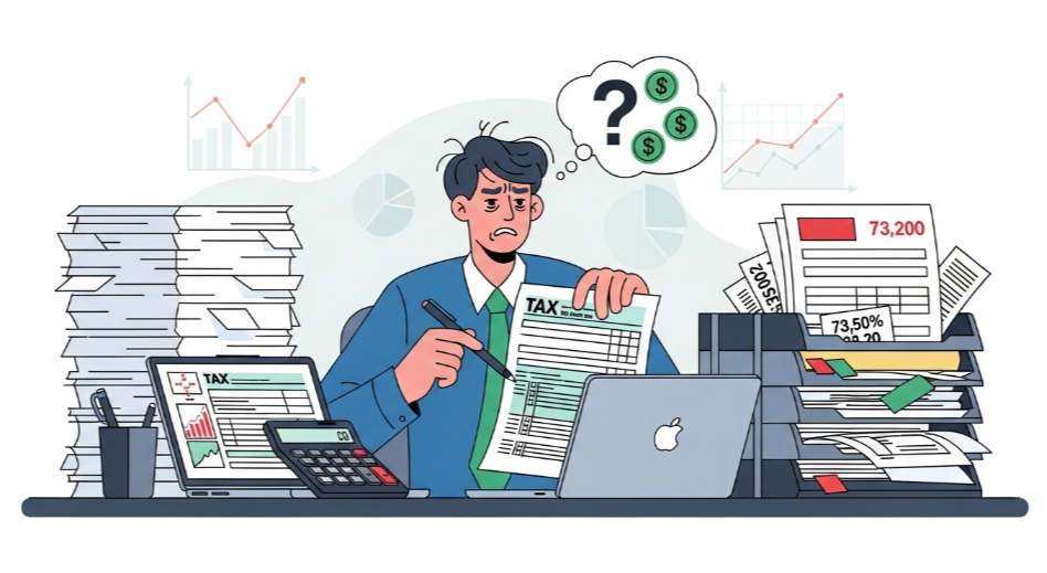 세금 신고하는 일러스트 이미지 2