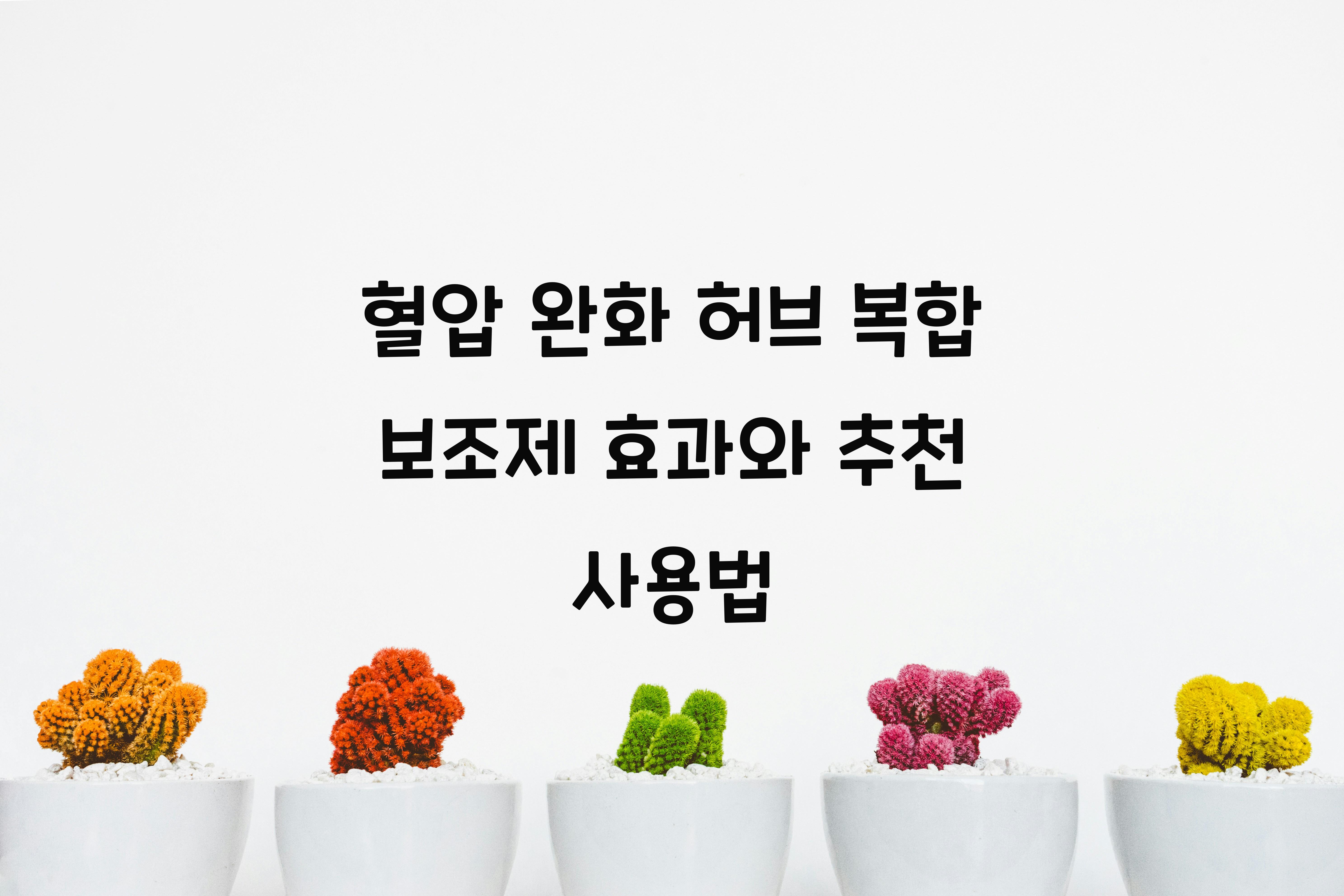 혈압 완화 허브 복합 보조제