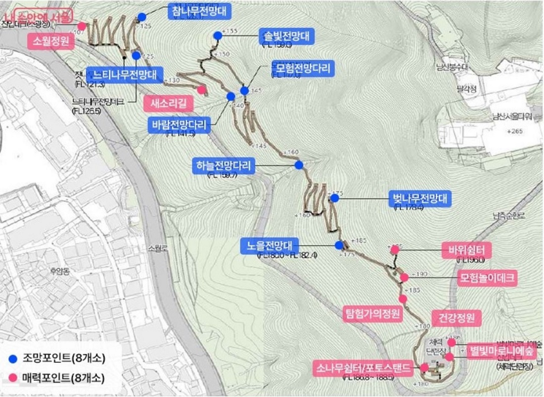 남산 하늘숲길 매력포인트