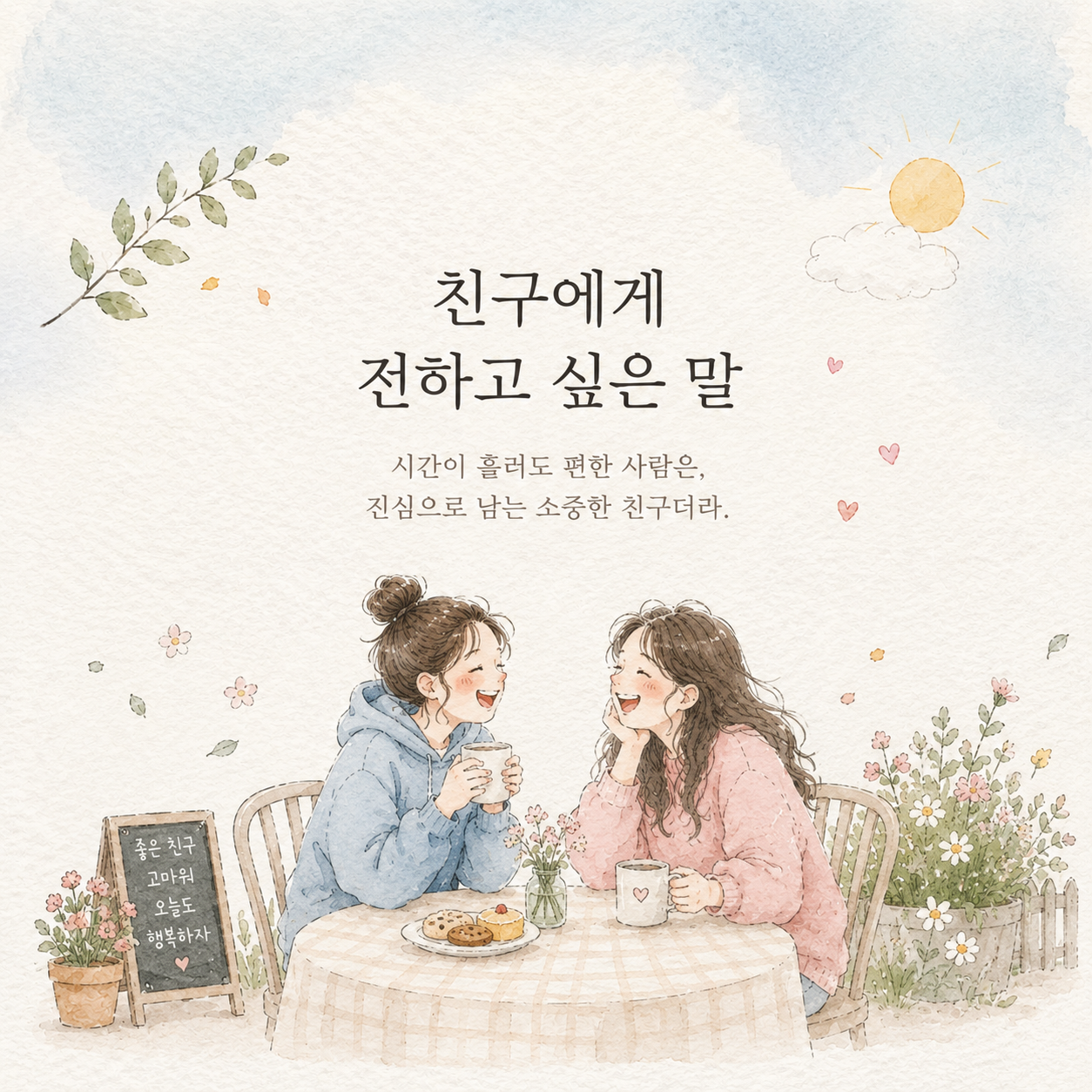 친구에게 전하고 싶은 말 우정 감성 글귀 이미지